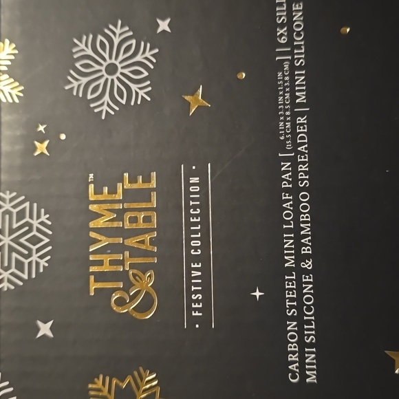 NWT THYME & TABLE 11 Piece Mini Baking Set, Black & Gold, Festive Collection - Picture 14 of 16
